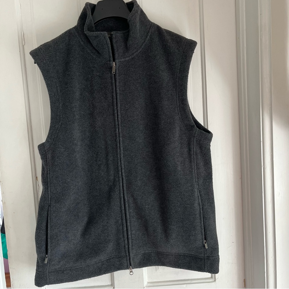 Banana Republic grey fleece mens vest size XL - Picture 2 of 7